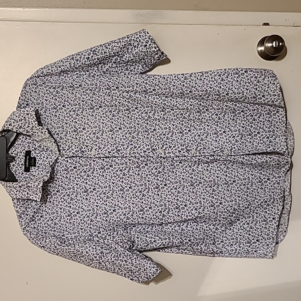 LIZ CLAIBORNE | MEN BUTTON UP SHIRT SIZE LARGE FLORAL PRINT